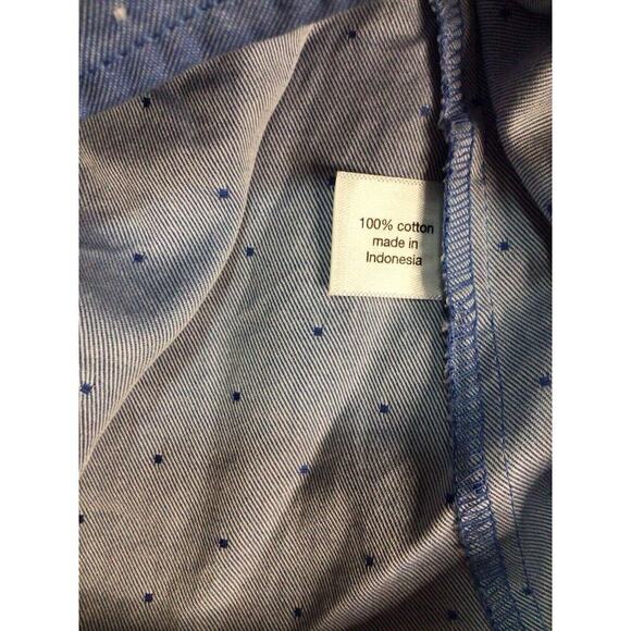 Lane Bryant Blue White Dot Print V-Neck Shirt Womens Short Sleeve Casual Size 16 - Picture 7 of 9